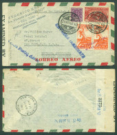 Mexico - XX. 1942 (21 Nov). Chihuahua - USA / NY. Air Express Censored Multifkd Env + 3 Special Cachet, Incl Fee Claimed - Mexico