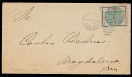 Mexico - XX. 1913 (20 Aug). Hermosillo - Magdalena. Sonora Green Seal Prov 5c Coloured Perce. VF. - Mexico