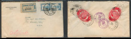 Mexico - XX. 1941 (7 Feb). Japan Embassy. Reg Fkd Env To USA. Interesting Timing. - México