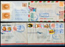 Mexico - XX. 1975-6. T Labels. 4 Multifkd Envs. - Mexico