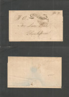MEXICO - Stampless. 1864 (30 Sept) Amapa - Tlacotalpam (7 Oct) Sello Negro. E. Illustrated "FRANCO AMAPA" (xxx) VF + Rar - Mexico