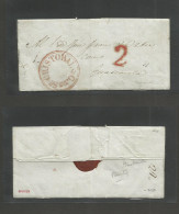 MEXICO - Stampless. C. 1849-50. Ciudad De San Cristobal De Las Casas - Guatemala. EL Full Text, Charge "2" Reales In Red - Mexico