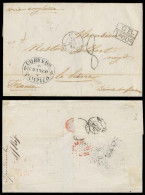 MEXICO - Stampless. 1864 (22 May). Tuspan - France. E. Via Tampico Mex P.O. + BPO Red Cds On Reverse. Carried RMSP Clyde - México