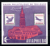 RC 24284 FRANCE COTE 45€ CNEP N° 5 - 1984 SALON PHILATELIQUE DE TOULOUSE AVIAPHIL 84 BLOC NEUF ** MNH TB - CNEP