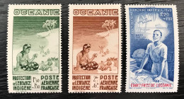 Lot De 3 Timbres Neufs** Etablissements Français De L' Océanie 1942 - Ungebraucht