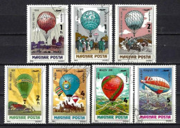 Hongrie 1983 Ballons Et Dirigeables (41) Yvert N° PA 450 à 456 Oblitérés Used - Used Stamps