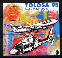 RC 24298 FRANCE COTE 65€ CNEP N° 20 - 1995 SALON PHILATELIQUE DE TOULOUSE TOLOSA AIRBUS BLOC NEUF ** MNH TB - CNEP