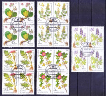 Soviet Union, USSR 1985 MNH CTO 5v BLK, Protected Medicine Plants Of Siberia - Plantes Médicinales