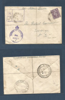 PALESTINE. 1944 (9 March) FPO - Zoronga, Nils / Gold Coast (17 March) Registered 3d Fkd GB + OHS Cancel Envelope. Via Ku - Palestine