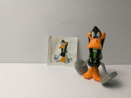 Kinder :   Looney Tunes 2004 - Duffy Duck Gewichtheber  + Aufbauanleitung - Aufstellfiguren