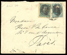 PERU. 1895  LIMA / FRANCE Frkd.env. /  Ovptd Issue  Fine - Pérou