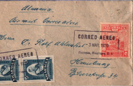 ! Nicaragua 1939 Luftpost Brief Aus Managua Nach Hamburg - Nicaragua