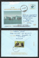 SE)2004 ROMANIA, 90TH YEARS OF AVIATION, AIRPORT, STAMP ON THE BACK OSCAR WILDE, 1854-1900 - WRITER, COVER CIRCULATED TO - Gebruikt