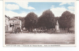 CPA 01 PONT DE VAUX - PROMENADE DES CHAMPS ELYSEES - BUSTE DE CHAINTREUIL - Pont-de-Vaux