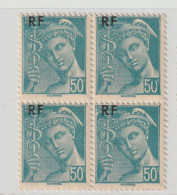 VARIETEE SURCHARGE DEPLACE N° 660 ** BLOC DE 4 LUXE - Unused Stamps