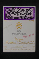 VINS  - Étiquette De Vin ( SPECIMEN )  Château Mouton Rothschild En 1988 - L 150762 - Bordeaux