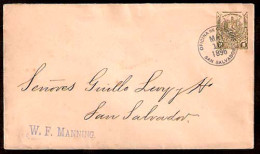 SALVADOR, EL. 1896. Salvador Local Usage / 1c. Green Stat Env. - Salvador