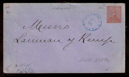 SALVADOR, EL. 1893. La Libertad - USA. 10c. Stat Env / Cds Via Panama. / Comercial Lammam & Kemp Correspondence. - Salvador