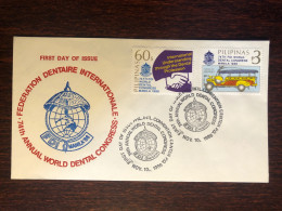 PHILIPPINES FDC COVER 1986 YEAR DENTISTRY DENTAL HEALTH MEDICINE STAMPS - Philippines