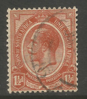 SOUTH AFRICA. GV. 1 ½d USED WITH INVERTED WATERMARK. - Used Stamps