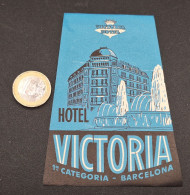 C7/3 - Hotel Victoria * Barcelona * Espana * Luggage Lable * Rótulo * Etiqueta - Etiquetas De Hotel