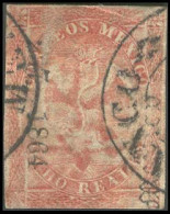 MEXICO. Sc.25º. Third Period. 8 Rs Mexico Name, 237-1864 Cds Thin Red, Otherwise Very Fine Appearance. Scarce - México