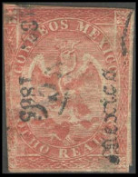 MEXICO. Sc.25. 4 Th Period 8rs Mexico, 36-1865 (?), Cds Thin On Reverse, Fine Appearance. - México