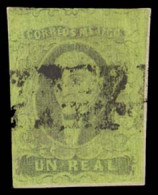 MEXICO. Sc. 7bº. 1861 1rl  Black / Green. Very Good Margins On Piece. No District Name (SAN MARTIN TEXMELUCAN) With Doub - México