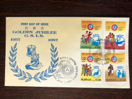 PHILIPPINES FDC COVER 1987 YEAR DISABLED HEALTH MEDICINE STAMPS - Philippinen