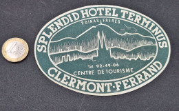 C7/3 - Splendid Hotel Terminus * Poinas Freres * Clermont - Ferrand * France * Luggage Lable * Rótulo * Etiqueta - Hotelaufkleber