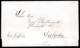 MEXICO - Stampless. 1864, 23 December. EL. Catorce To Hac. Salado, War Close, No Postal Marking. - México