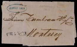 MEXICO - Stampless. 1863. EL. Matamoros To Monterrey. - México