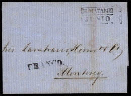 MEXICO - Stampless. 1863, 29th June. EL. Matamoros To Monterrey  Republican. - México