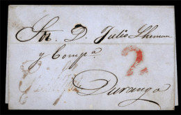 MEXICO - Stampless. 1850. Rodeo To Durango. E. Rodeo Pmk. "GUICHAPA" (**) In Red. Quite Good Strike. F-VF. - México