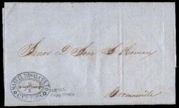 MEXICO - Stampless. 1862 (18 Nov.). MEXICO - USA. Ciudad Victoria To Brownsville. SELLO NEGRO Period / No Charges. With  - México