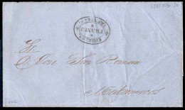 MEXICO - Stampless. 1862 (Dec. 11). Foreign Occupation Period. Veracruz To Matamoros. Stampless E. Oval "Correos / Franc - México