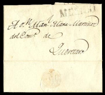 MEXICO - Stampless. 1817 (17 April). COLONIAL PERIOD. EL. Mexico To Queretaro. Straightline MEXICO (M9 Type) (x/xx). Fin - Mexique