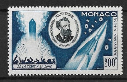 MONACO 1955 AIRMAIL, Jules Verne MH - Poste Aérienne