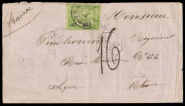 MEXICO. 1865 (12 Oct). DF - France. Envelope Fkd 4rs Eagle Fourth Period District Name + 157-1865, Cds + French Consular - México