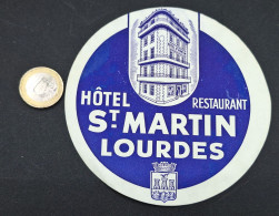 C7/3 - Hotel St.Martin* Lourdes * France * Luggage Lable * Rótulo * Etiqueta - Etiquettes D'hotels