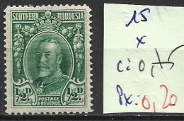 RHODESIE DU SUD 15 * Côte 0.75 € - Southern Rhodesia (...-1964)