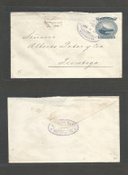 NICARAGUA. 1900 (6 Ene) Matagalpa - Jinotega. Local 5c Blue Stat Envelope. Fine Used Clear Oval Ds. - Nicaragua