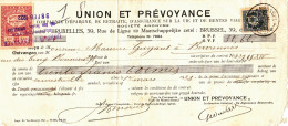 UNION ET PREVOYANCE SOCIETE ANONYME , 2X STAMPS PERFINS,PERFORE 1922 BELGIUM - 1909-34