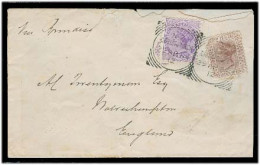 NEW ZEALAND. 1884 (29 April). Christchuch - UK. Fkd Env 6d + 2d. - Other & Unclassified