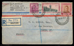 NEW ZEALAND. 1948 (19 April). Napier - France. Reg Fkd Air Env. Fine. - Other & Unclassified