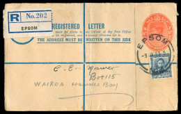 NEW ZEALAND. 1953. Epson - Wairoa. Registr Stat Env + Adtl. - Other & Unclassified