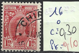 RHODESIE DU SUD 16 Oblitéré Côte 0.30 € - Rhodésie Du Sud (...-1964)