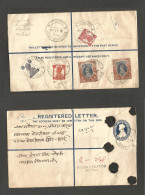 NEPAL. 1944 (21 Dec) British Legation - Bombay, India (23-25 Dec) Registered Reverse + Front Multifkd Stationary Envelop - Népal
