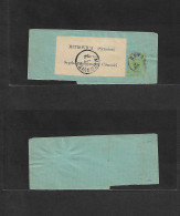 MONTENEGRO. C. 1893 (17 Apr) Cettinje - Mitronica, Kosovo (22 Apr) 5p Yellow / Greenish Complete Stat Wrapper With Arriv - Montenegro