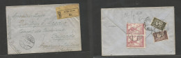 MONTENEGRO. 1921 (18 Jan) Donji Stoliv - Belgrade, Serbia. Reverse Registered Yougoslavia Multifkd Env. Arrival Cds (23  - Montenegro